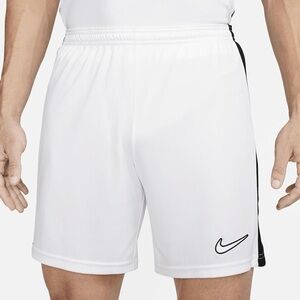 Nike White Athletic Shorts with Black Side Trim